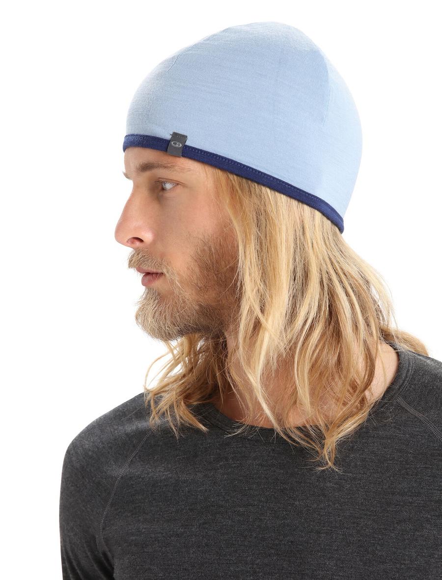 Chapeaux Icebreaker Unisex Merino Pocket Beanie Homme Bleu Royal Bleu Marine | FR 1104RVDW